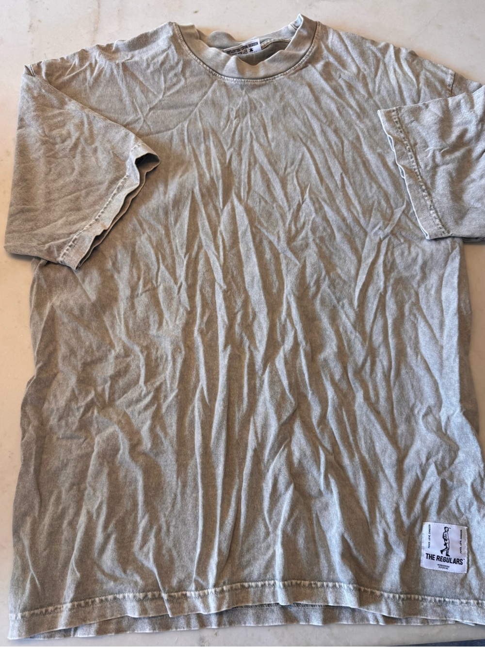 Men's Short Sleeve Crewneck Tee in Light Gray by